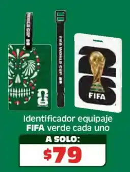 Soriana Híper Fifa identificador equipaje verde cada uno oferta
