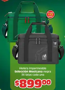 Soriana Híper Selección mexicana hielera impermeable negra oferta