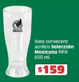 Soriana Híper Fifa vaso cervecero acrílico selección mexicana oferta