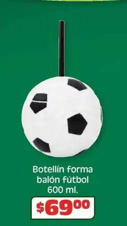 Soriana Híper Botellín forma balón fútbol oferta