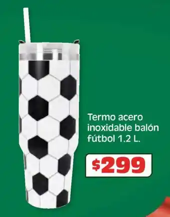 Termo acero inoxidable balón fútbol