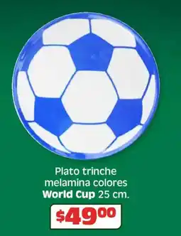 Soriana Híper World cup plato trinche melamina colores oferta