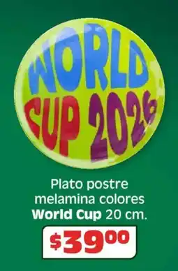 Soriana Híper World cup plato postre melamina colores oferta