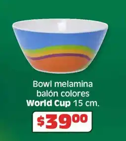 Soriana Híper World cup bowl melamina balón colores oferta