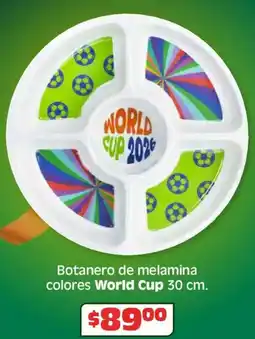Soriana Híper World Cup Botanero de melamina colores oferta
