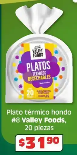 Soriana Híper Valley foods plato térmico hondo #8 oferta