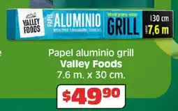 Soriana Híper Valley foods papel aluminio grill oferta