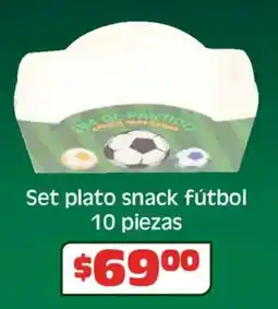 Soriana Híper Set plato snack fútbol oferta