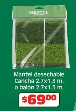 Soriana Híper Mantel desechable cancha oferta
