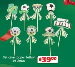 Soriana Híper Set cake topper fútbol oferta