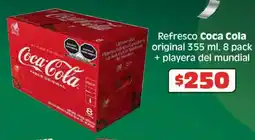 Soriana Híper Coca cola refresco original + playera del mundial oferta