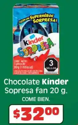Soriana Híper Kinder chocolate sopresa fan oferta