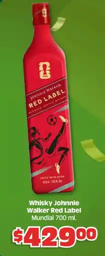 Soriana Híper Red label whisky johnnie walker mundial oferta