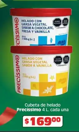 Soriana Híper Precíssimo cubeta de helado oferta
