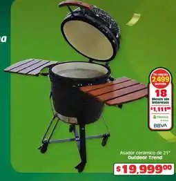 Soriana Híper Outdoor trend asador cerámico de 21" oferta