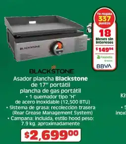 Soriana Híper Blackstone asador plancha de 17" portátil plancha de gas portátil oferta