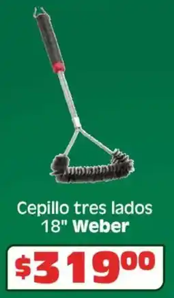 Soriana Híper Weber cepillo tres lados 18" oferta