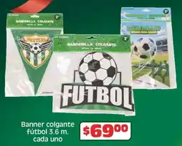 Soriana Híper Fútbol banner colgante oferta