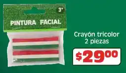 Soriana Híper Crayón tricolor oferta