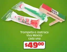 Soriana Híper Viva méxico trompeta o matraca cada una oferta