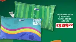 Soriana Híper Almohada cancha y multicolor vamos equipo cada una oferta