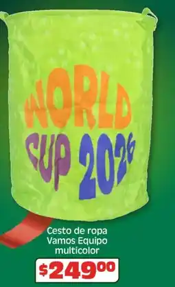 Soriana Híper Cesto de ropa vamos equipo multicolor oferta