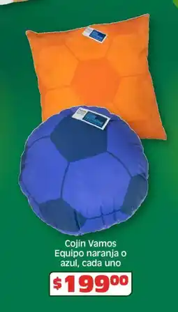 Soriana Híper Cojín vamos equipo naranja o azul, cada uno oferta
