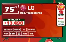 Soriana Híper Lg smart tv 75" webos oferta