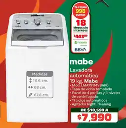 Soriana Híper Mabe lavadora automática oferta