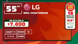 Soriana Híper Lg smart tv 55" webos 4k oferta