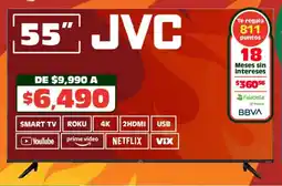 Soriana Híper Jvc smart tv 55" oferta