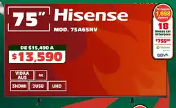 Soriana Híper Hisense smart tv 75" oferta