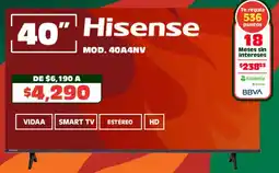 Soriana Híper Hisense smart tv 40" oferta