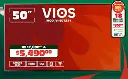 Soriana Híper Vios smart tv 50" oferta