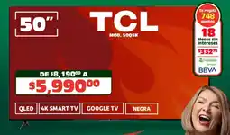 Soriana Híper Tcl smart tv 50" oferta