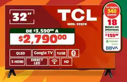 Soriana Híper Tcl smart tv 32" oferta