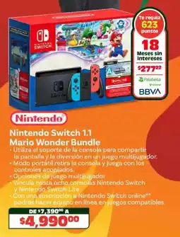 Soriana Híper Nintendo switch 1.1 mario wonder bundle oferta