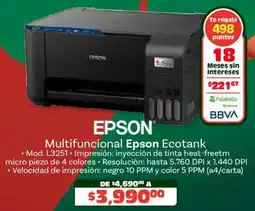 Soriana Híper Epson multifuncional ecotank oferta