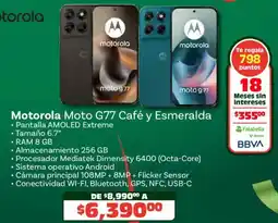 Soriana Híper Motorola moto G77 café y esmeralda oferta