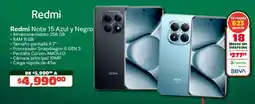 Soriana Híper Redmi note 15 azul y negro oferta