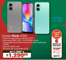 Soriana Híper Zte celular blade A35E oferta