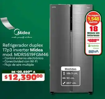 Midea refrigerador duplex 17p3 inverter