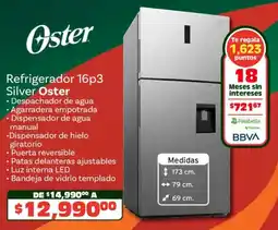 Soriana Híper Oster refrigerador 16p3 silver oferta