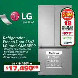 Soriana Híper Lg refrigerador french door 25p3 oferta