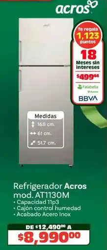 Soriana Híper Acros refrigerador oferta