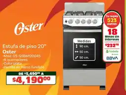 Soriana Híper Oster estufa de piso 20" oferta