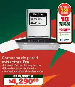 Soriana Híper Era campana de pared extractora oferta