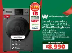 Soriana Híper White-westinghouse lavadora secadora carga frontal oferta