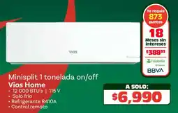 Soriana Híper Vios home minisplit 1 tonelada on/off oferta