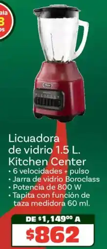 Soriana Híper Kitchen center licuadora de vidrio oferta